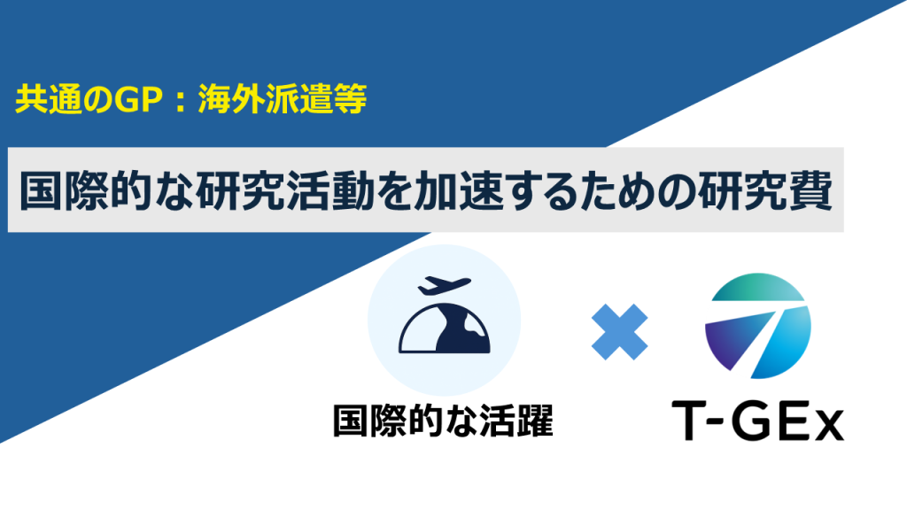 【共通のGP:海外派遣等】国際的な研究活動を加速するための研究費